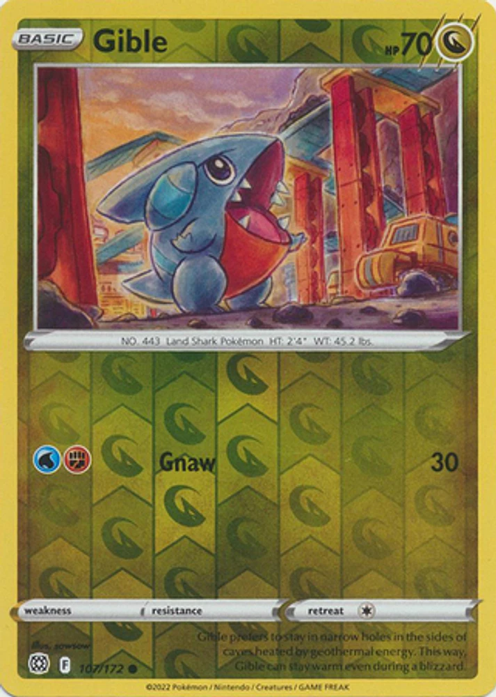 Gible - 107/172 - Common - Reverse Holo