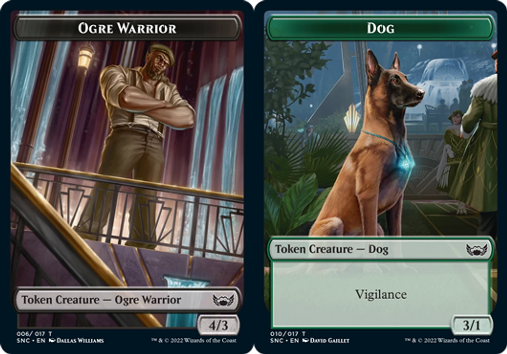 Ogre Warrior Token // Dog Token - Foil
