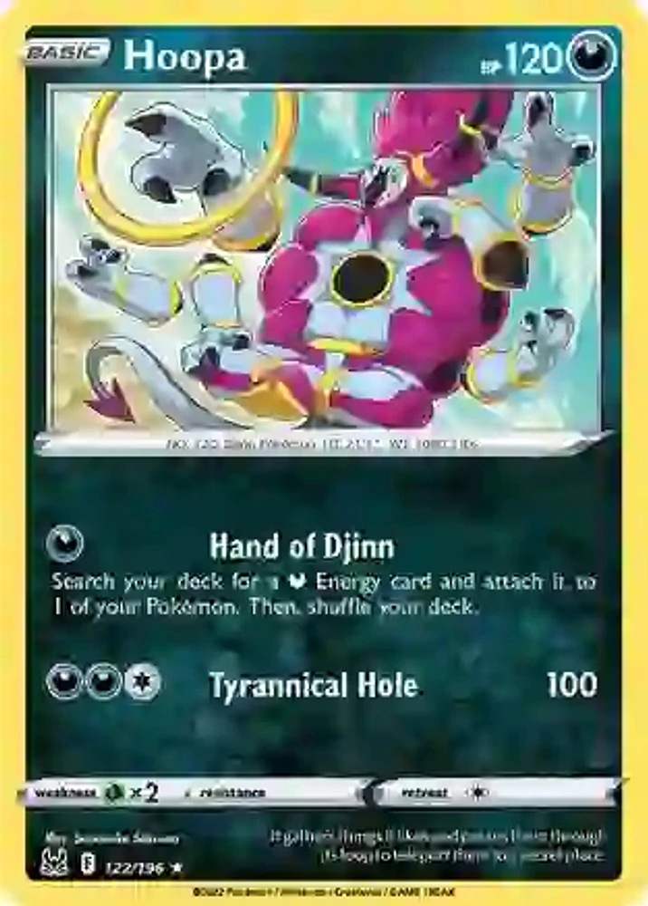 Hoopa - 122/196 - Rare - Reverse Holo