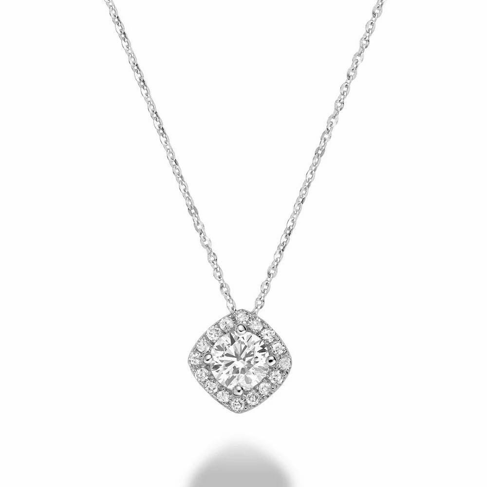 Cushion Cut Diamond Pendant 0.35CTDI White Gold