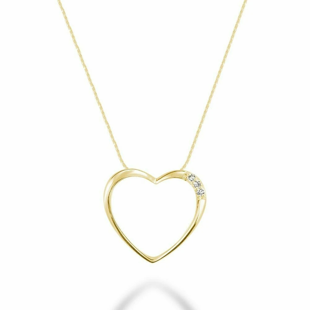 Diamond Heart Pendant 0.05CTDI Yellow Gold