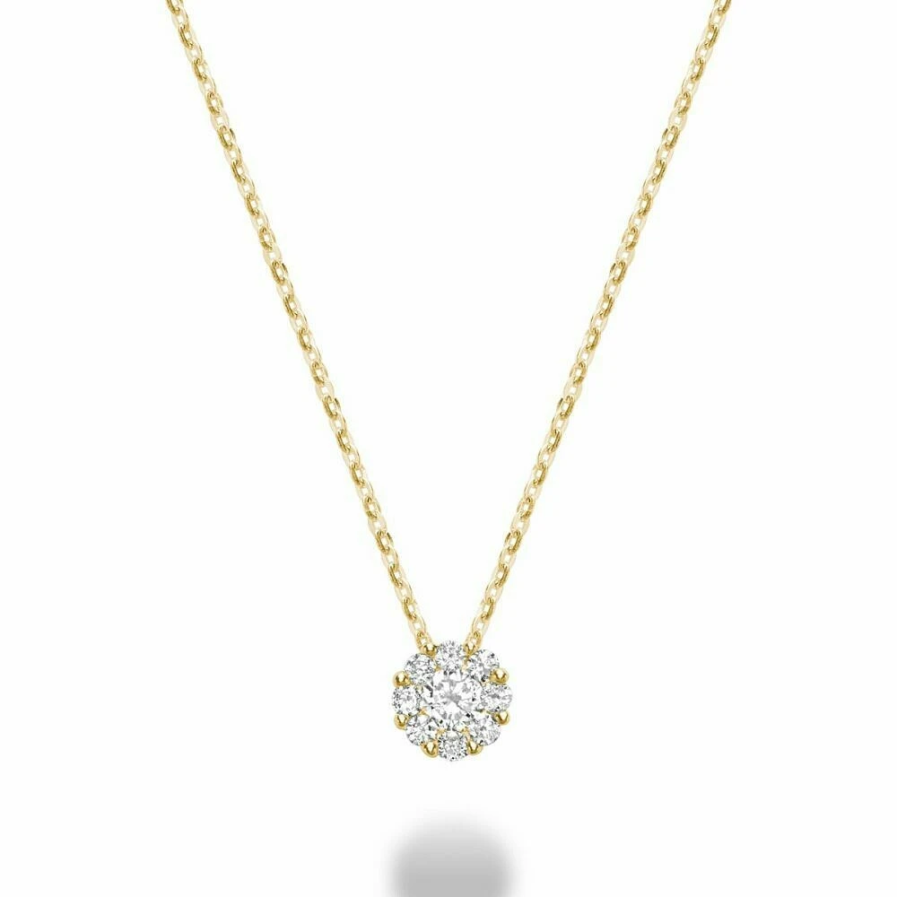 Cluster Diamond Pendant 0.35CTDI Yellow Gold