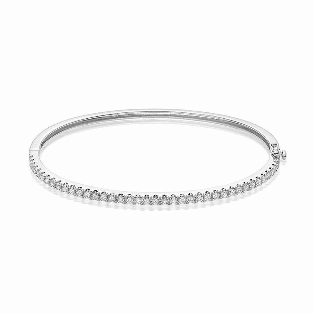 Semi Eternity Diamond Bangle 0.50CTDI White Gold