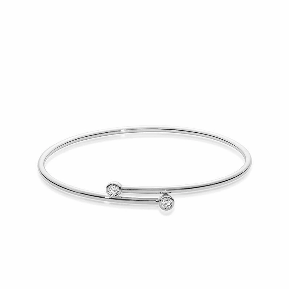 Diamond Hoop Bangle 0.25CTDI White Gold