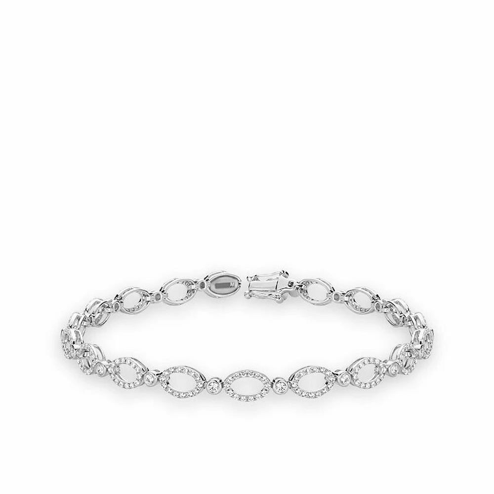 Fashion Diamond Bracelet 1.00CTDI White Gold