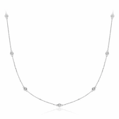 Diamond by the Yard Necklace 0.25CTDI White Gold