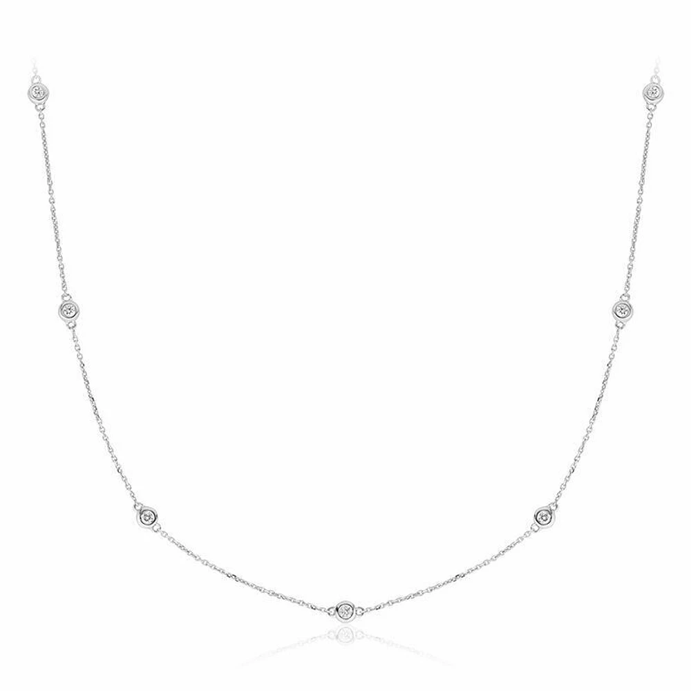 Diamond by the Yard Necklace 0.50CTDI White Gold