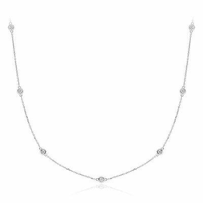 Diamond by the Yard Necklace 0.50CTDI White Gold
