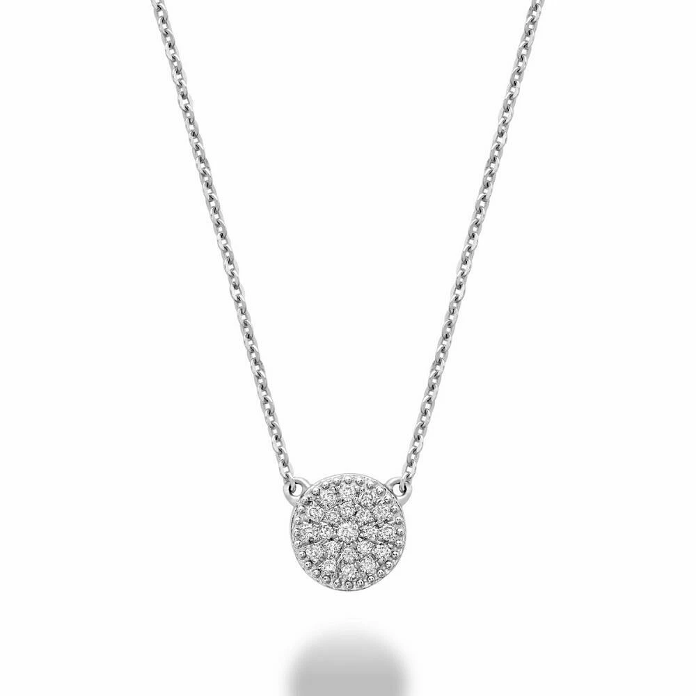 Round Diamond Necklace 0.10CTDI White Gold