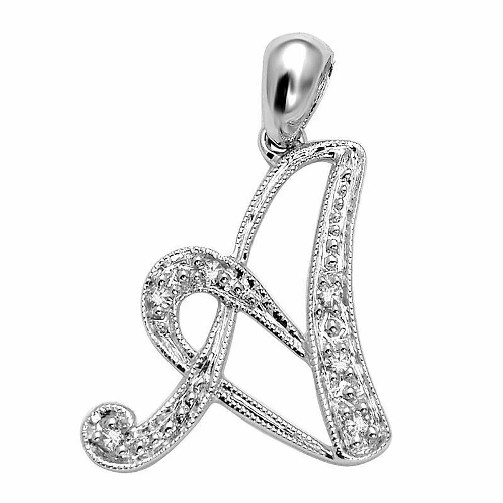 SCRIPT A 10K 0.02CTDI White Gold