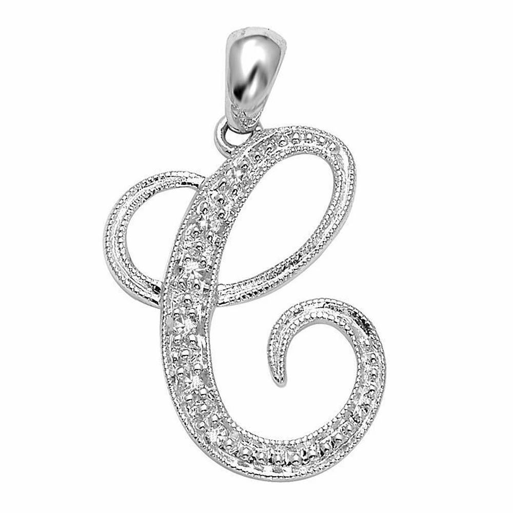 SCRIPT C 10K 0.02CTDI White Gold