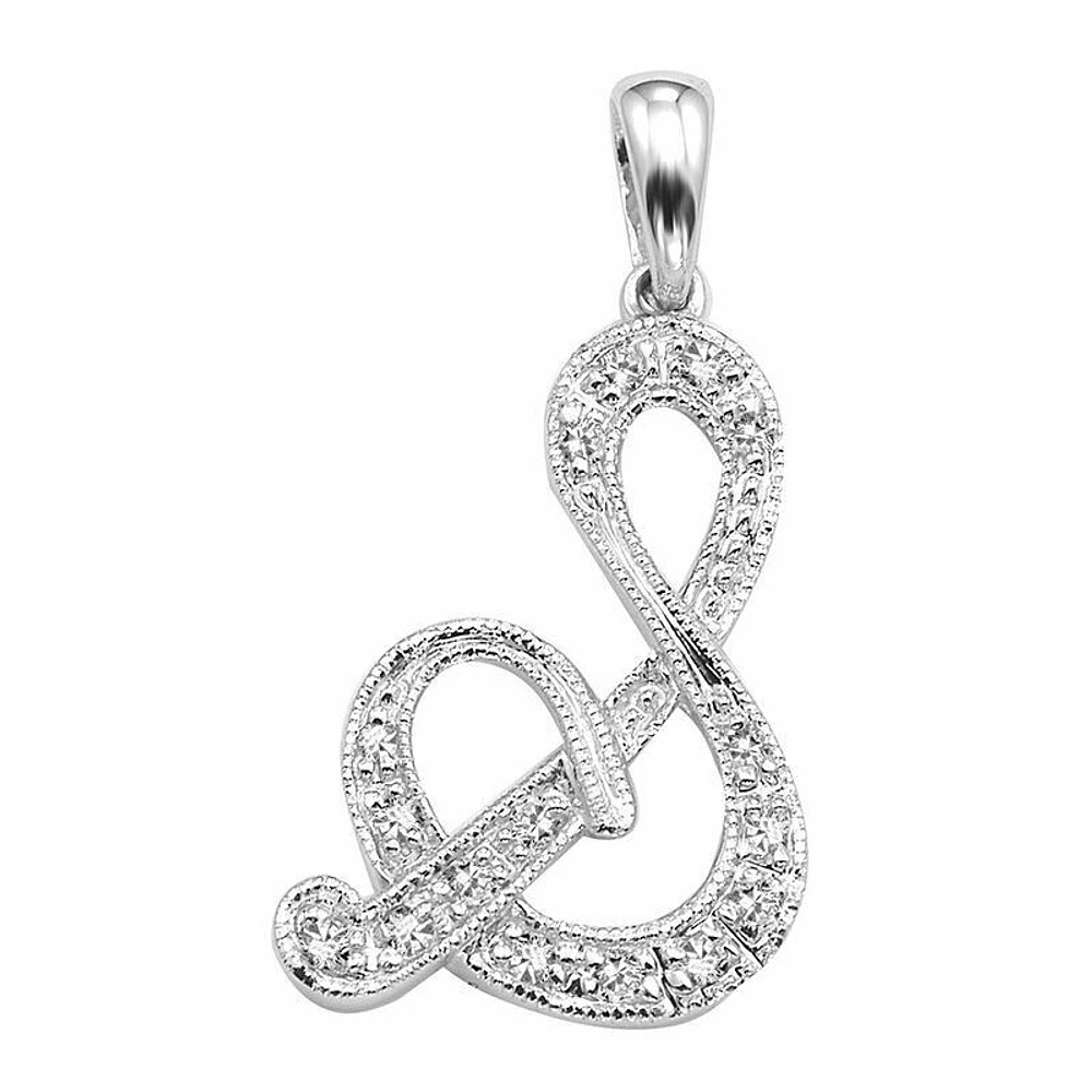 SCRIPT S 10K 0.06CTDI White Gold