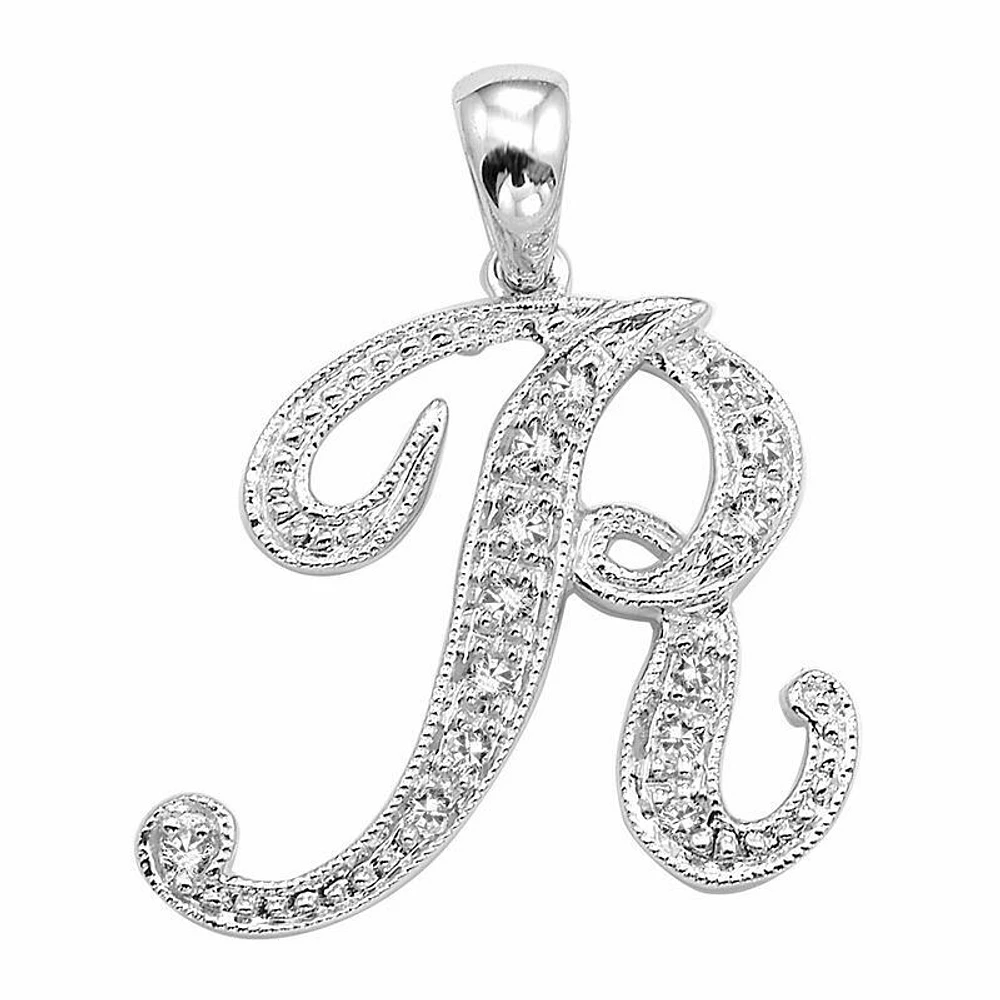SCRIPT R 10K 0.06CTDI White Gold