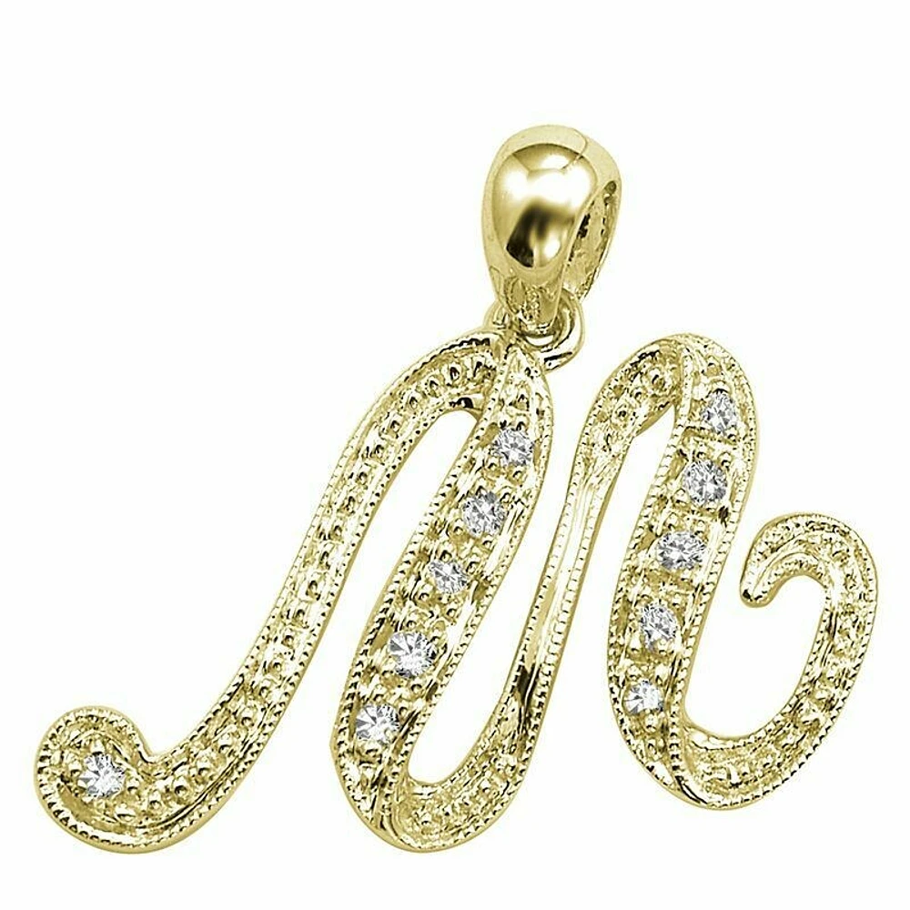 SCRIPT M 10K 0.05CTDI Yellow Gold