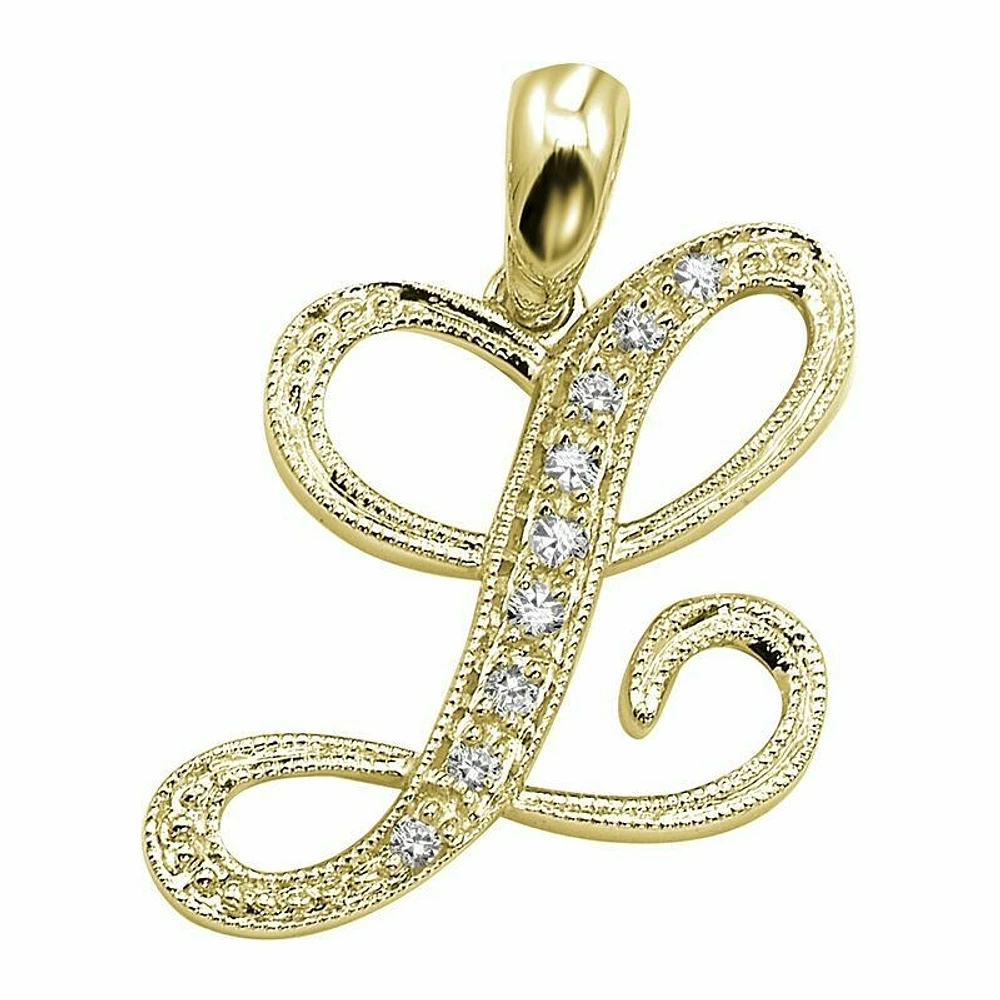 SCRIPT 10K 0.04CTDI Yellow Gold