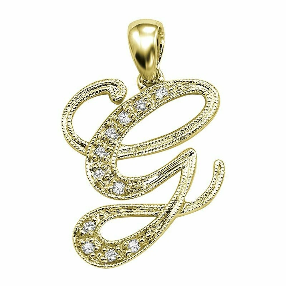 SCRIPT G 10K 0.04CTDI Yellow Gold