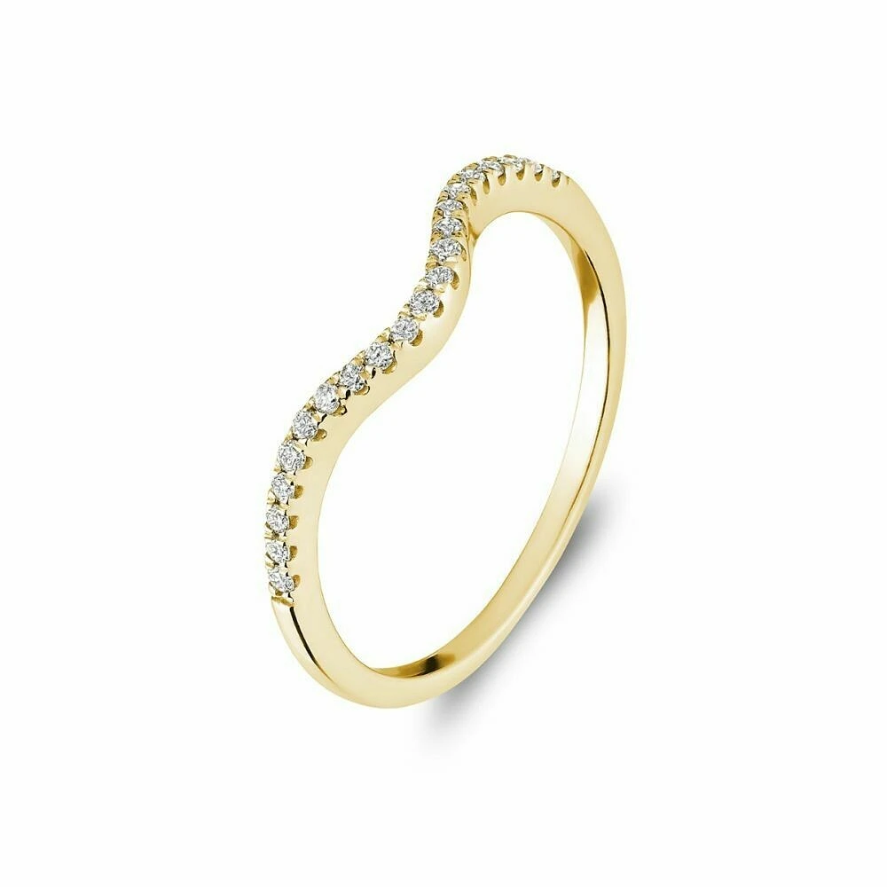 Diamond Wedding Band 14KT Yellow Gold 0.11CT TDW