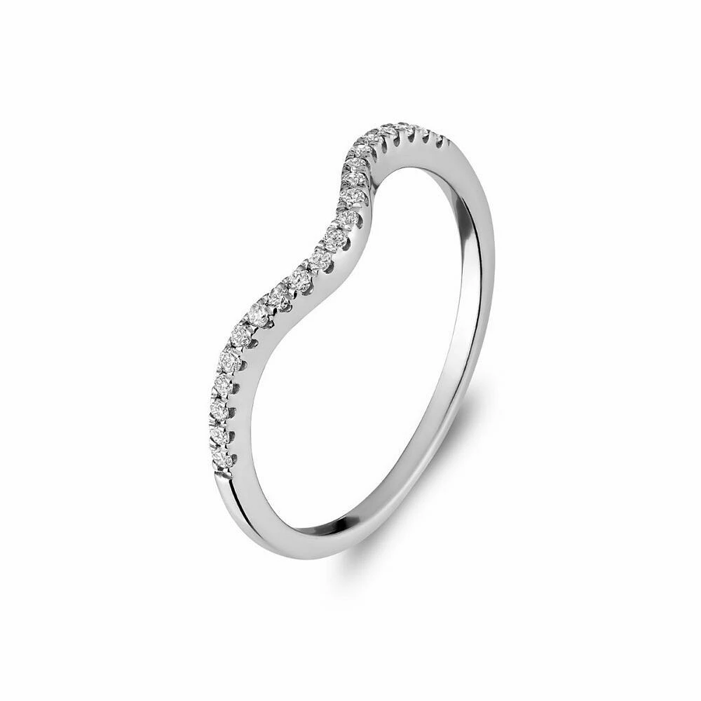 Diamond Wedding Band 14KT White Gold 0.11CT TDW