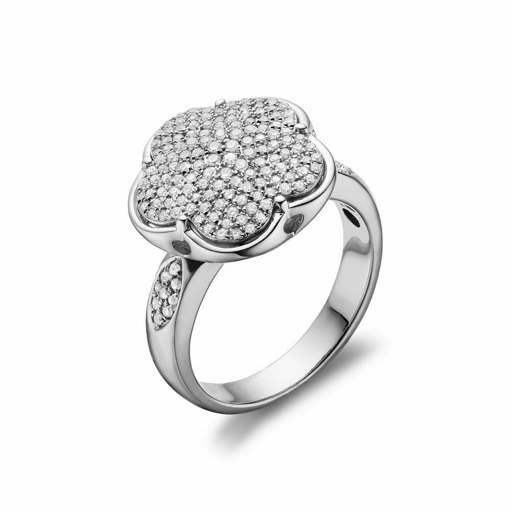 Flower Mount Diamond Fashion Ring 0.50CTDI White Gold