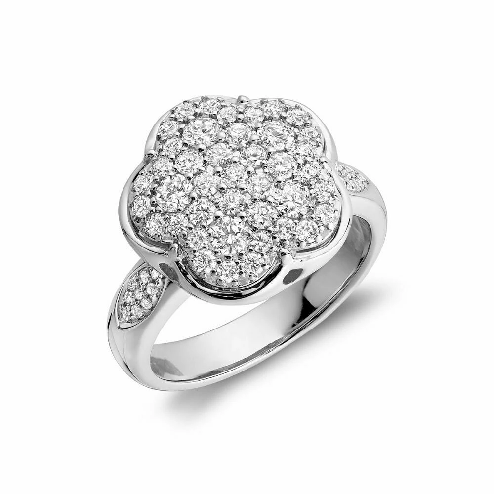 Flower Mount Diamond Fashion Ring 1.00CTDI White Gold