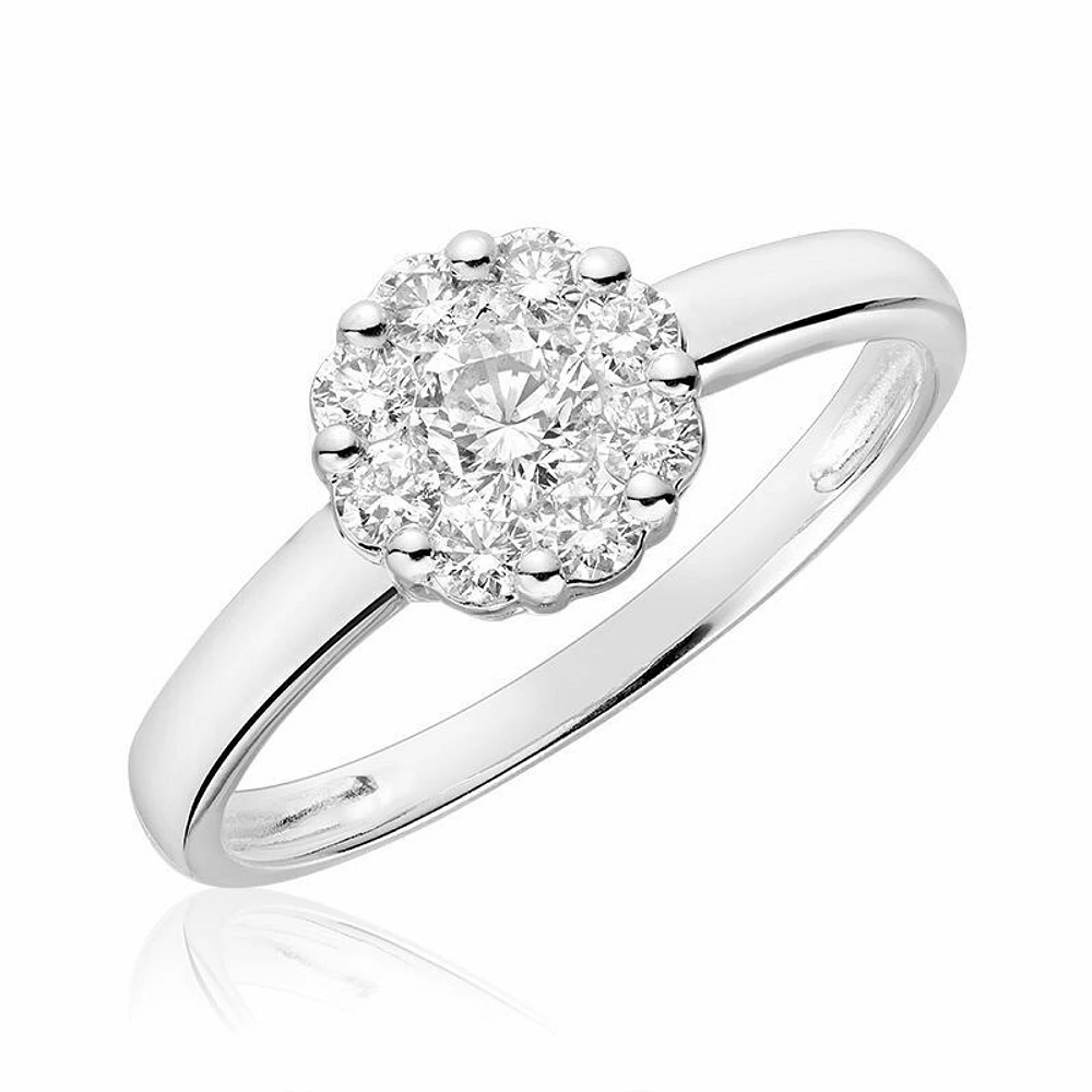 Cluster Mount Diamond Ring 0.05CTDI White Gold