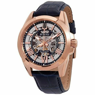 Sutton Automatic Silver Skeleton Dial 43MM Men's Watch 97A161