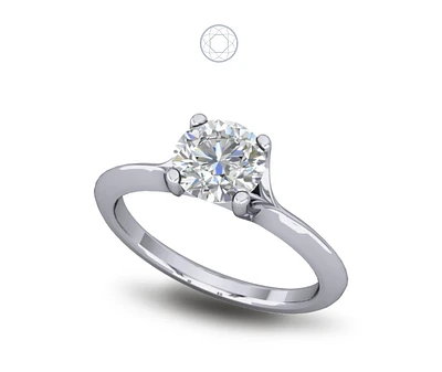 Solitaire Diamond Ring – Knife Edge Four Prong | Customizable in Ontario | Kavar Jewellers