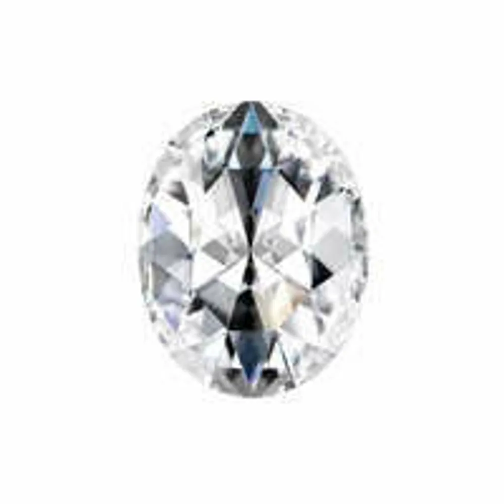 Forever One 0.54CTW Oval Rose Cut Moissanite