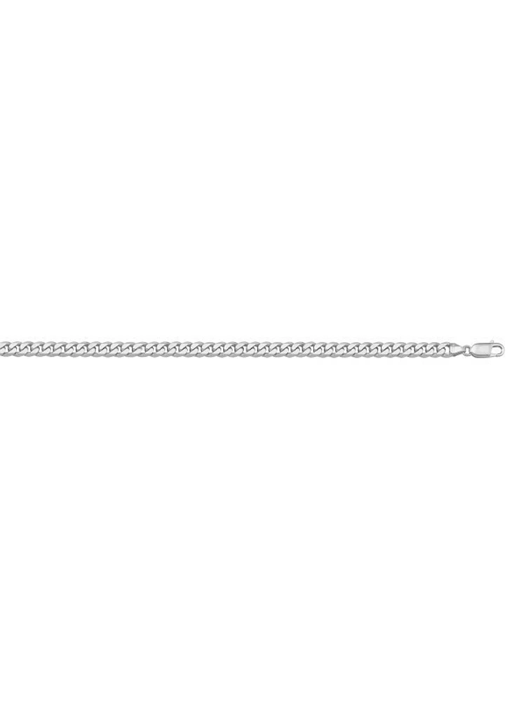 Gold Solid Flat Beveled Link Bracelet 10KT