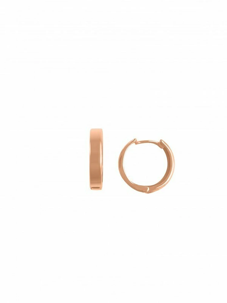 Pink Gold Huggie Earring 10KT