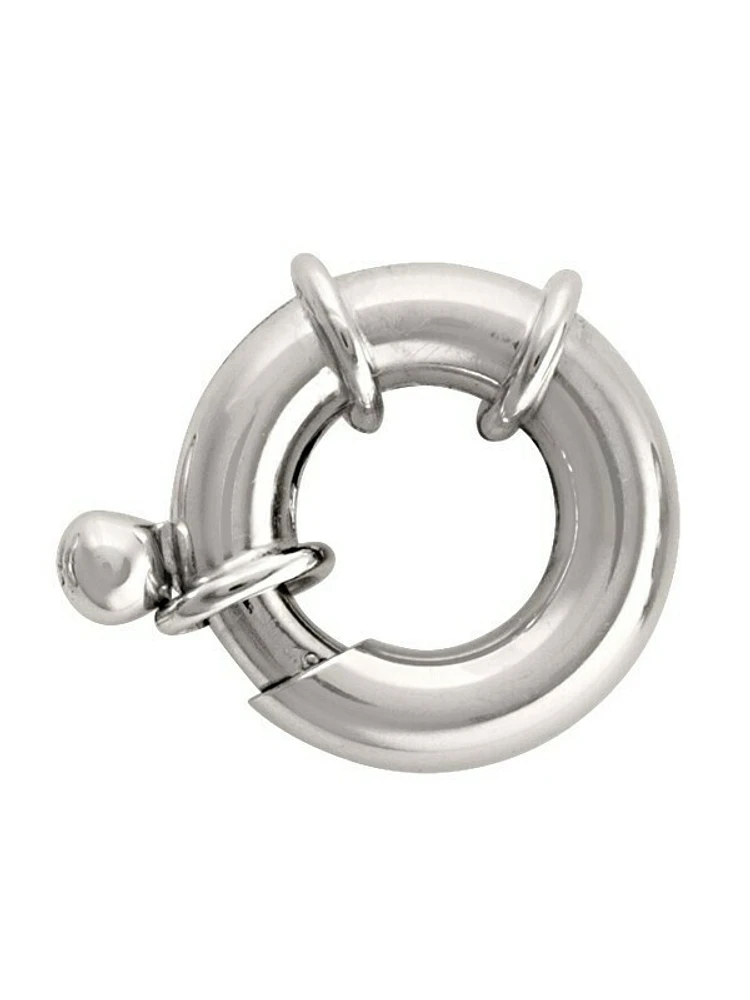 Fancy White Gold Spring Ring Clasp Finding 14KT & 18KT