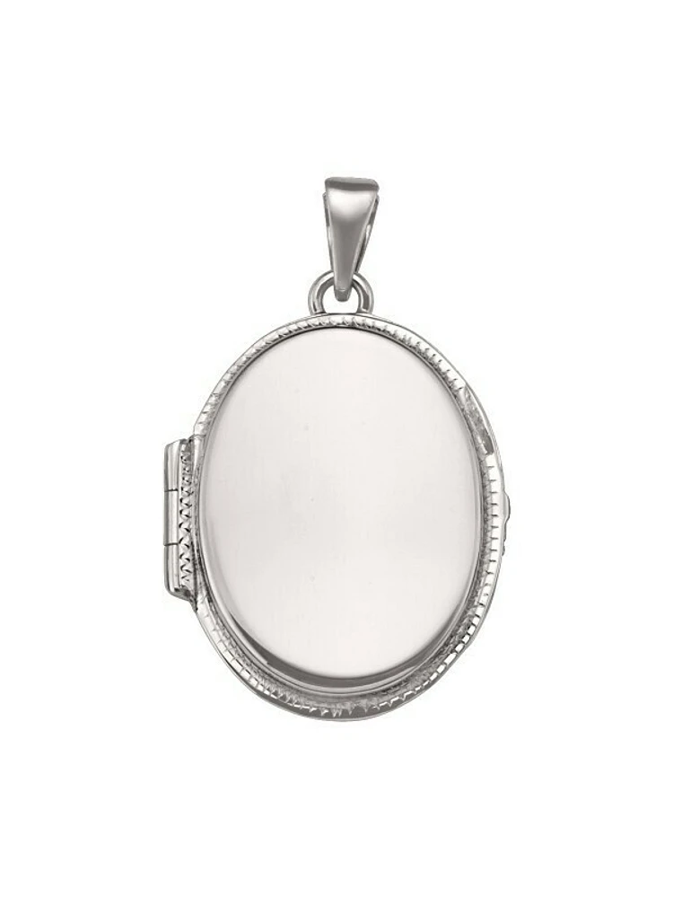 White Gold Oval Locket 14KT & 18KT