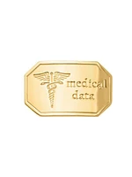 Yelllow Gold Medical Data Plate 10KT & 14KT