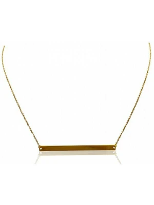 Yellow Gold Bar Necklace 14KT