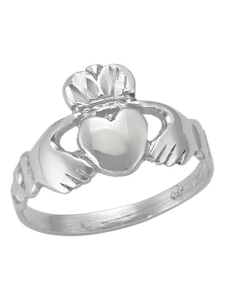 White Gold Claddagh Ring 10KT