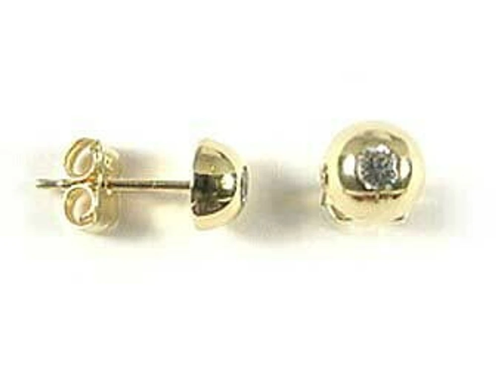 10K Cubic Stud Earrings