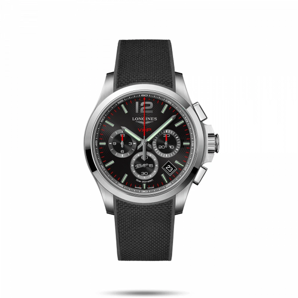 Conquest V.H.P. Black Dial 42MM Quartz L37174569