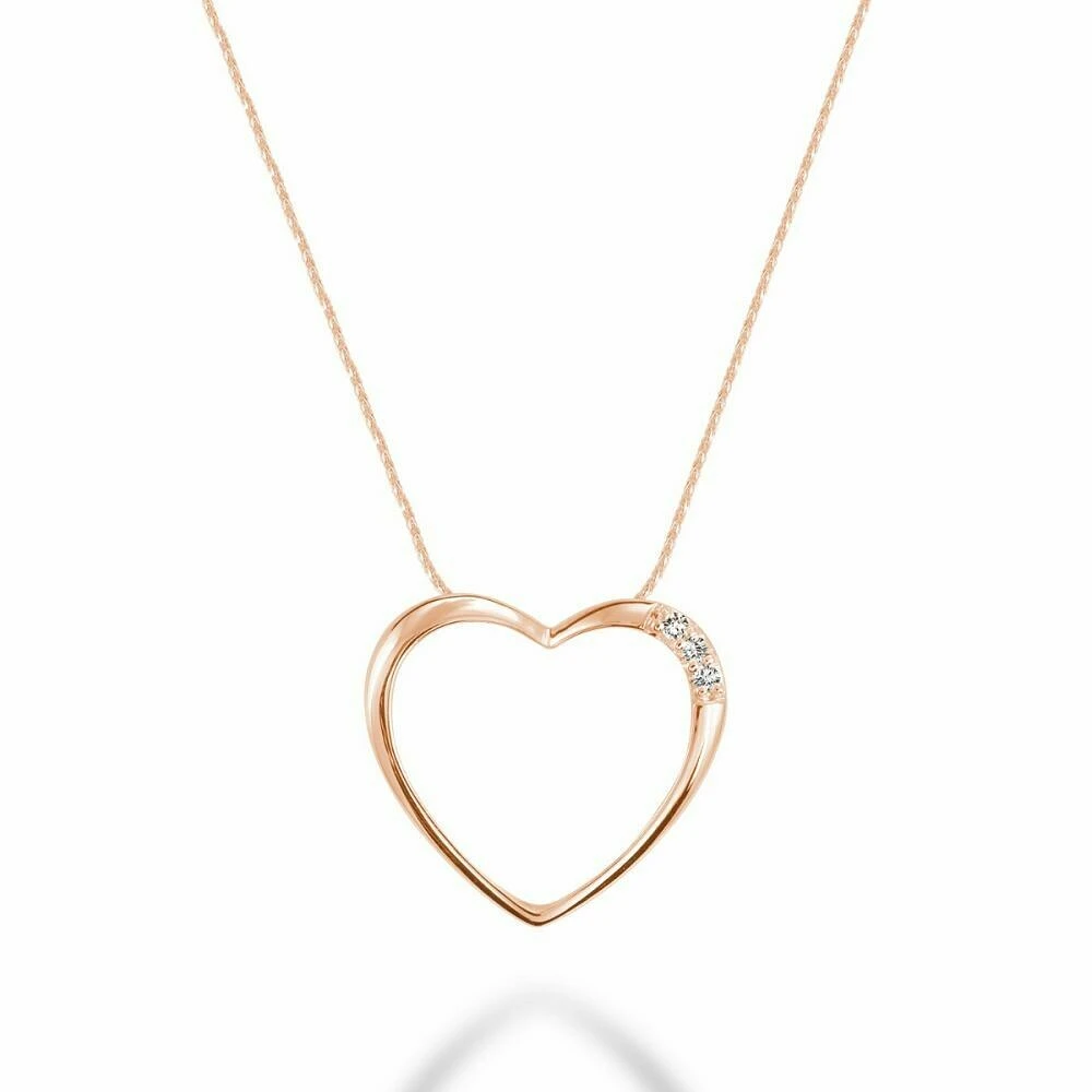 Diamond Heart Pendant 0.03CTDI Yellow Gold