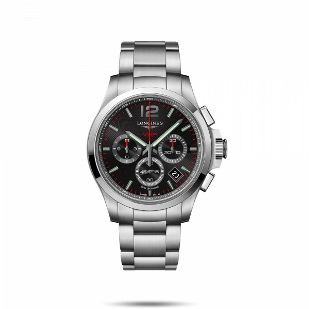 Conquest V.H.P. Black Dial 42MM Quartz L37174566