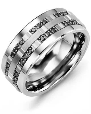 MLQ MOD - Men's Hammer Design Eternity Edges Wedding Ring