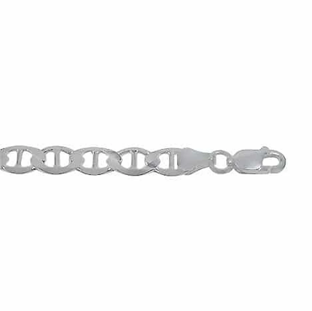 Sterling Silver, 9.5mm Extra Flat Marine (Gucci) Chain