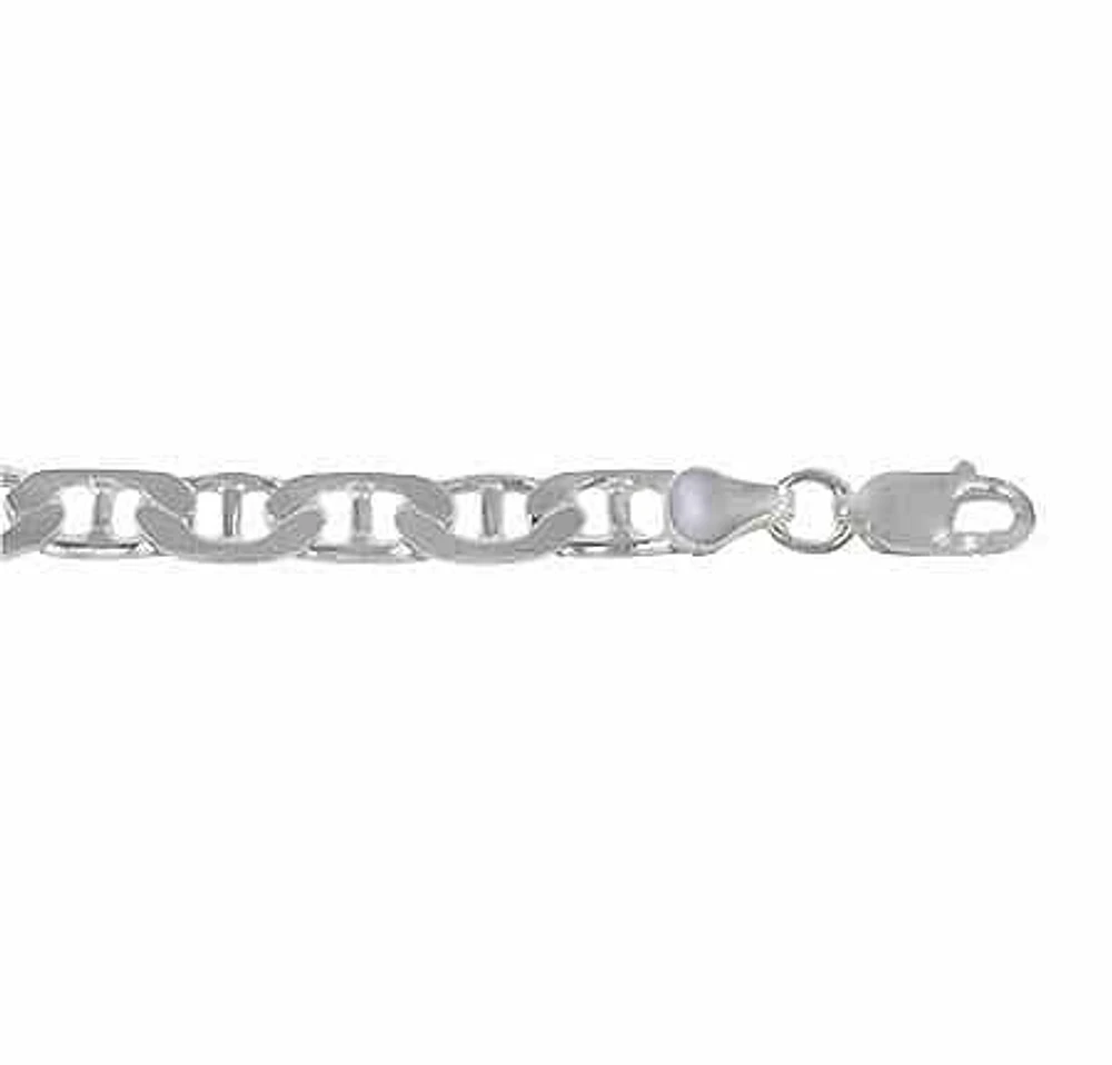 Sterling Silver, 3.7mm Flat Marine (Gucci) Chain