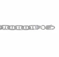 Sterling Silver, 3.7mm Flat Marine (Gucci) Chain