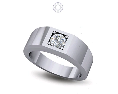 Solitaire Diamond Ring Bezel Set