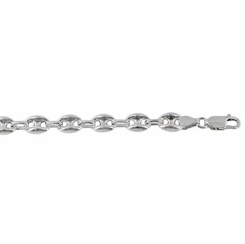Sterling Silver, 7mm Hollow Marine (Gucci) Chain