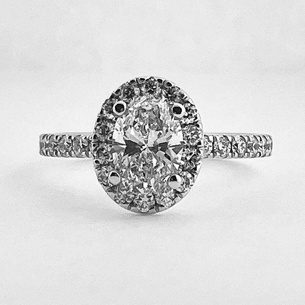 Oval Cut Engagement Ring Halo