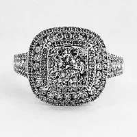 Diamond Cluster Ring With Halo