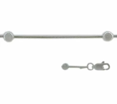 Sterling Silver, 1.2mm Magic Eight Sided Snake Chain With Ball Bead