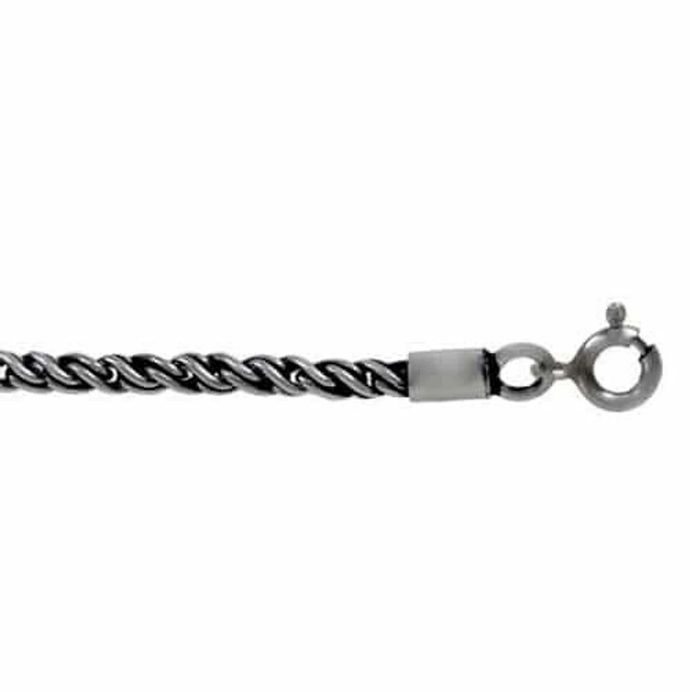 Sterling Silver With Oxidized