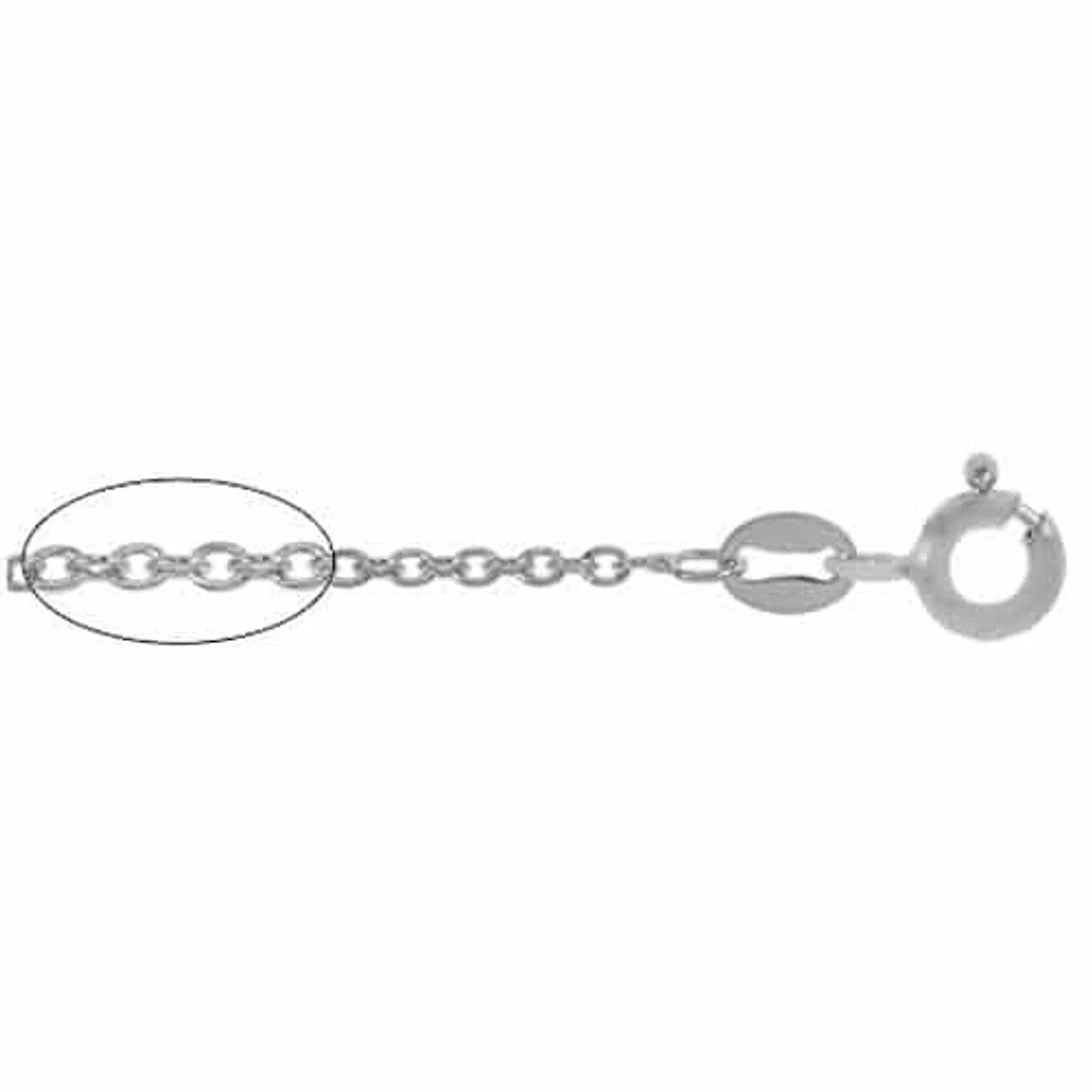 Sterling Silver, 1.4mm Cable Chain